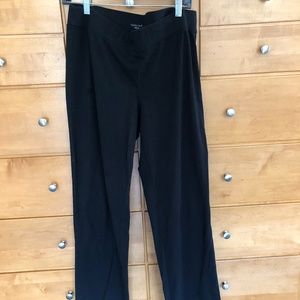 Eileen Fisher Sporty Black Organic Cotton and Lycra pants Sz M